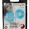 You2Toys Cock Ring Set – flexibilné erekčné krúžky (2-dielna súprava, modré)